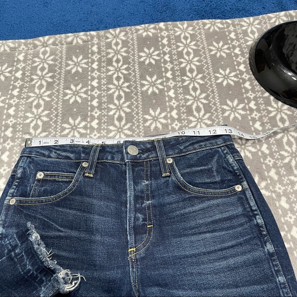 AMO Denim Babe True Blue High Rise Raw Hem - Picture 9 of 13